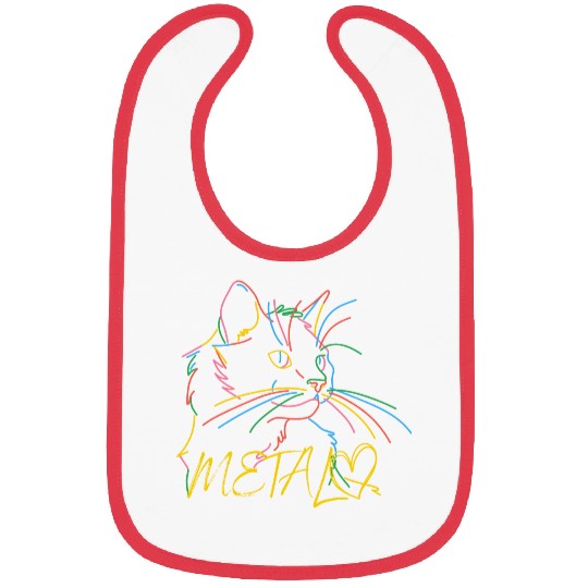 Neon Cat loves Metal Bibs