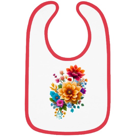 Vintage Floral Aesthetic: Watercolor Nature Blooms Bibs