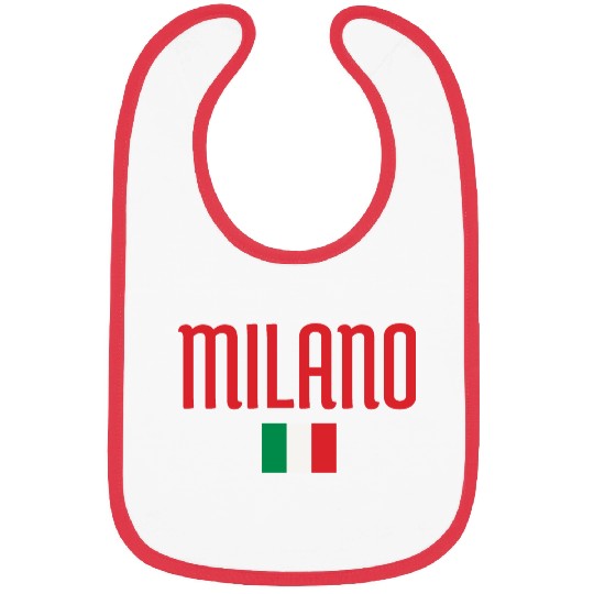Vivid Milan Italy Flag Pattern Bibs
