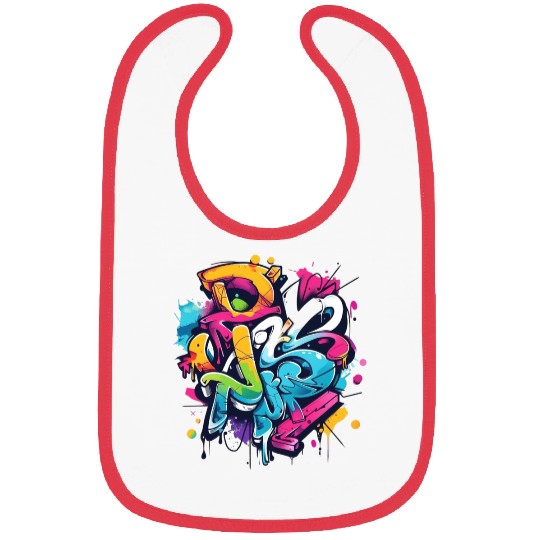 cool winter graffiti Bibs