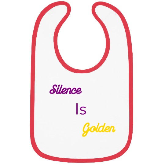 Silence Is Golden Purple Bibs