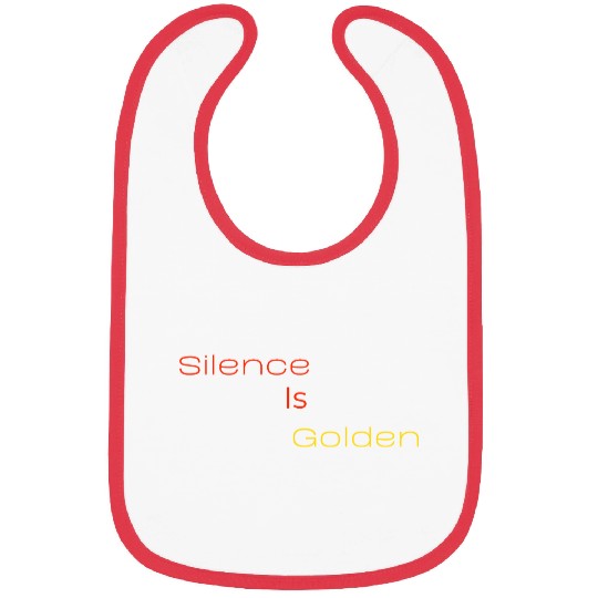 Silence Is Golden Red Bibs