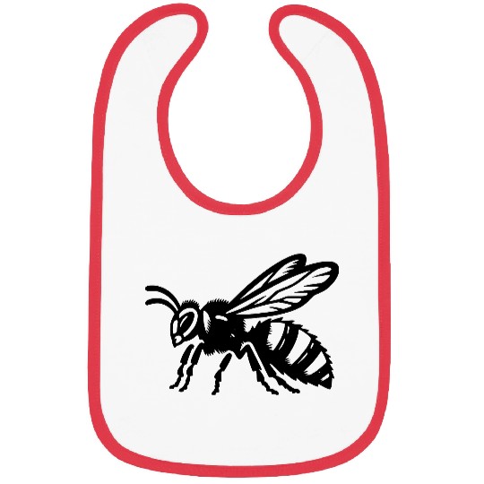 Two Color Wasp Insect Vector Art path3 Bibs