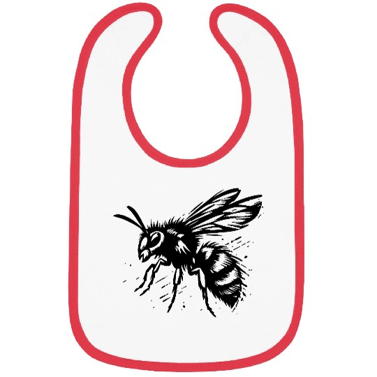 Two Color Wasp Insect Vector Art path4 Bibs