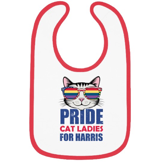 pride cat for harris america usa election Bibs