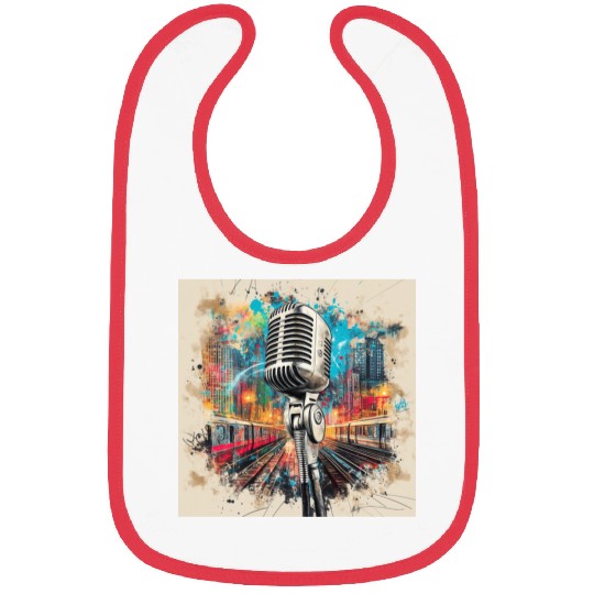 NYC Microphone AT Subway Bibs