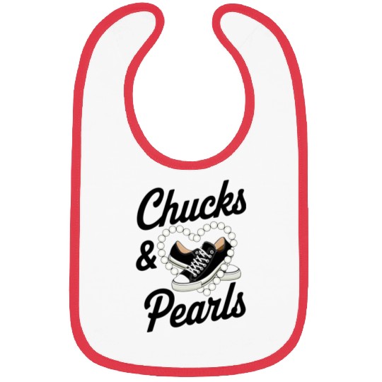 Chucks And Pearls 2024 I'M With Her Kamala 2024 Bibs