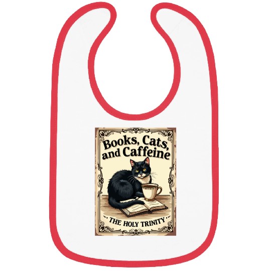 Books, Cats, and Caffeine - The Holy Trinity Bibs