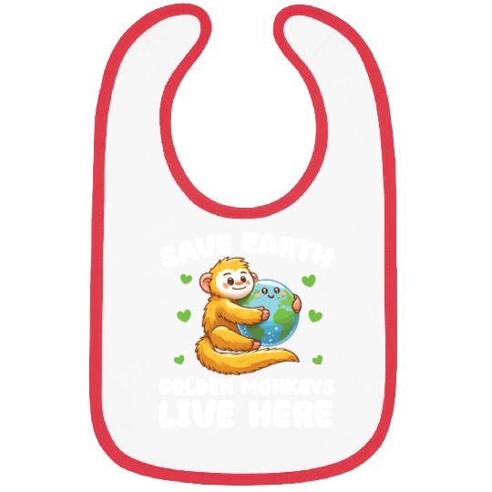 Save The Earth Yellow Monkeys Live Here Earth Bibs