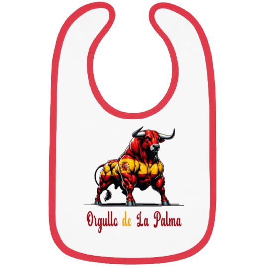 The pride of La Palma flag design Bibs