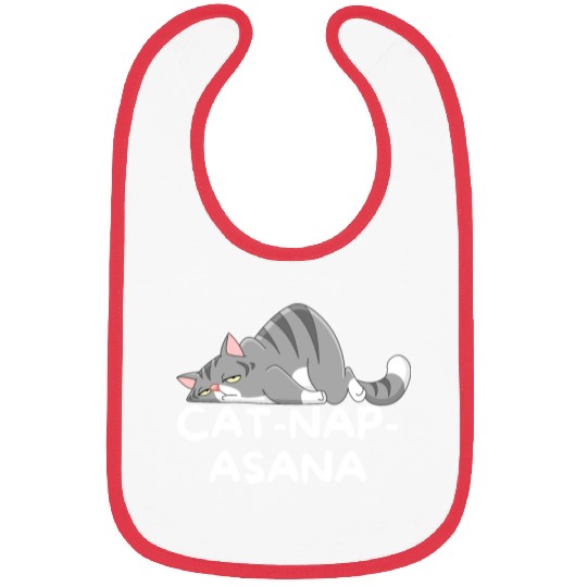 Funny Cat-Nap-Asana sleeping yoga Bibs