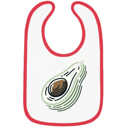 Avocado minimalist avocados design food art 4 Bibs