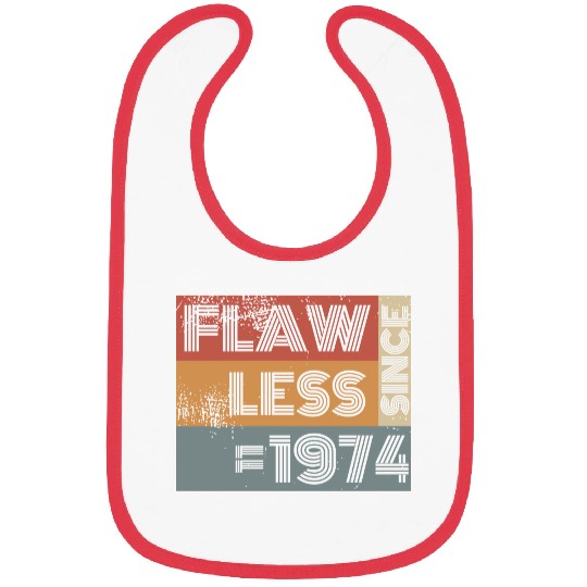50th birthday Flawless since 11/1974 Bibs