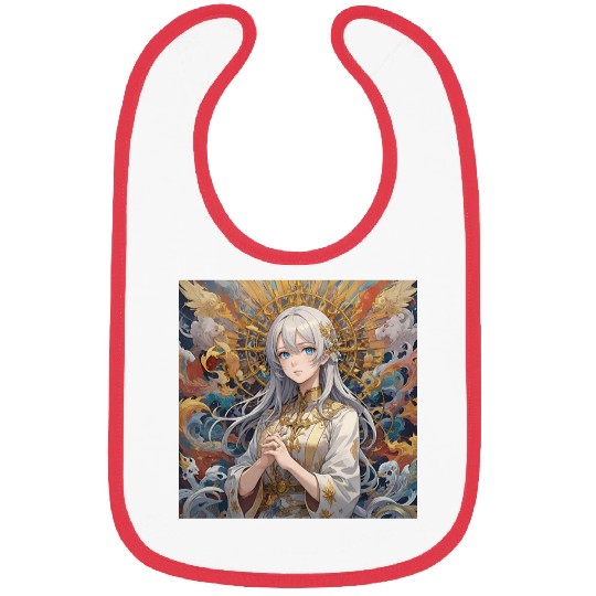 Celestial Serenity: Divine Anime Portrait Bibs