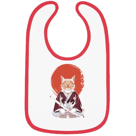 Neko Battousai Samurai Cat Classic Bibs