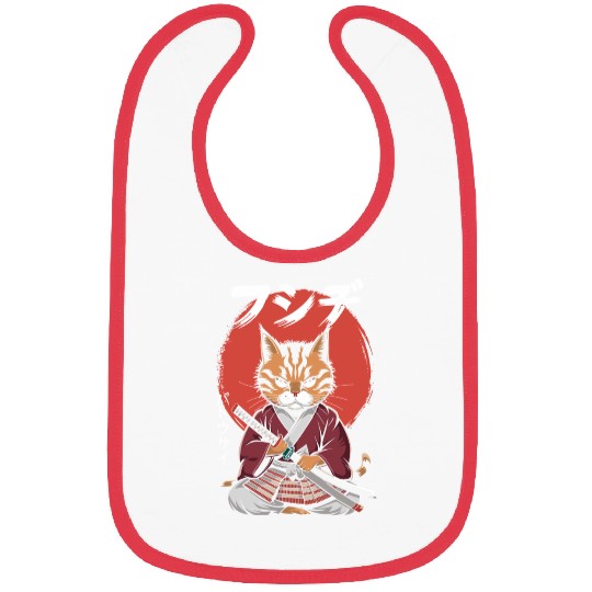 Neko Battousai Samurai Cat Classic Bibs