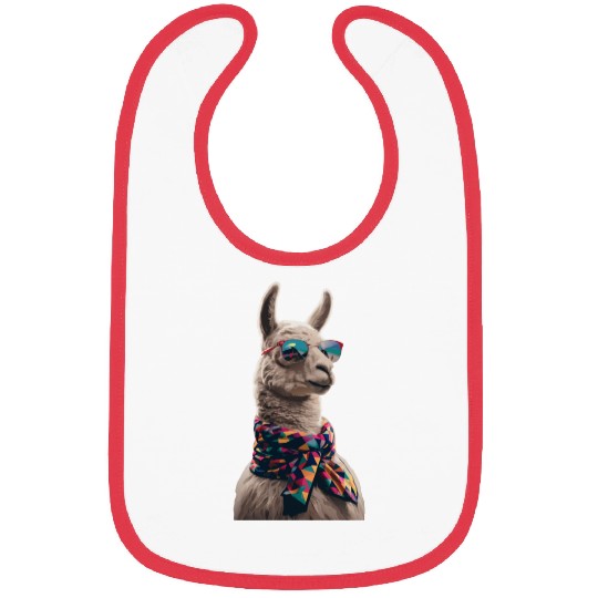 Cool Llama in Shades Bibs