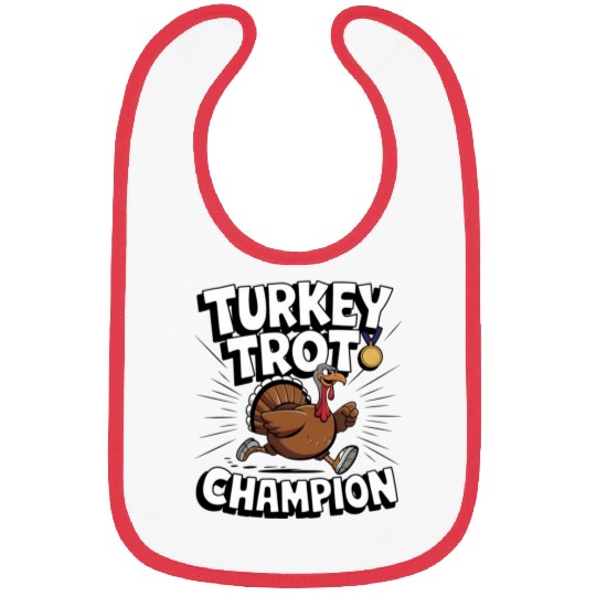 Funny Turkey Trot Running Thanksgiving Champion Bibs