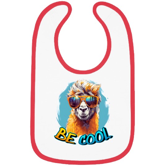 Be Cool, Be Llama-Men's and Women's Bibs