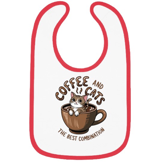 coffee and cats Bibs