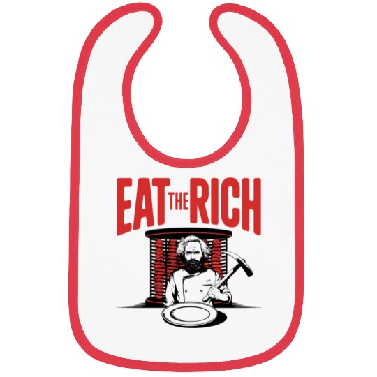 Eat The Rich Döner Kebab Satirical Design Bibs