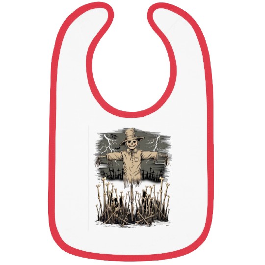 Spooky Halloween Scarecrow Bibs