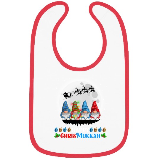 Happy Chrismukkah Gnomes Christmas Hanukkah Bibs