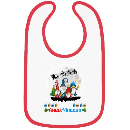 Happy Chrismukkah Gnomes Christmas Hanukkah Bibs