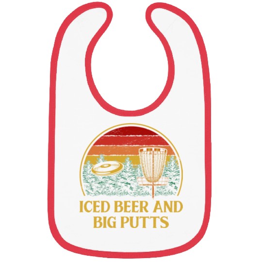 Iced Beer and Big Putts Disc Golf Beer Lover Golfe Bibs