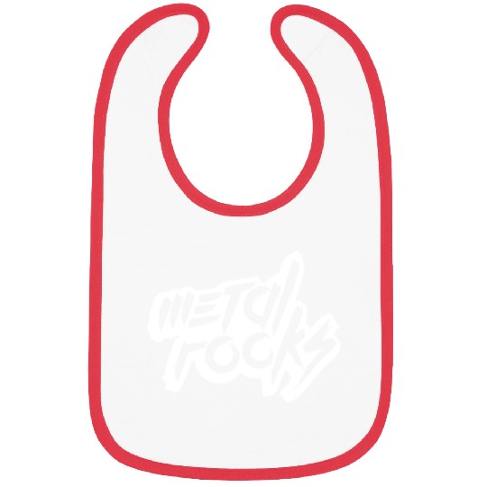 Heavy Metal Rocks Hard Rock Music Text Quote Logo Bibs