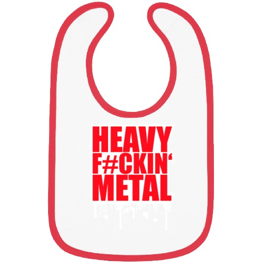 Heavy F#ckin' Metal Hard Rock Music Graffiti Spray Bibs