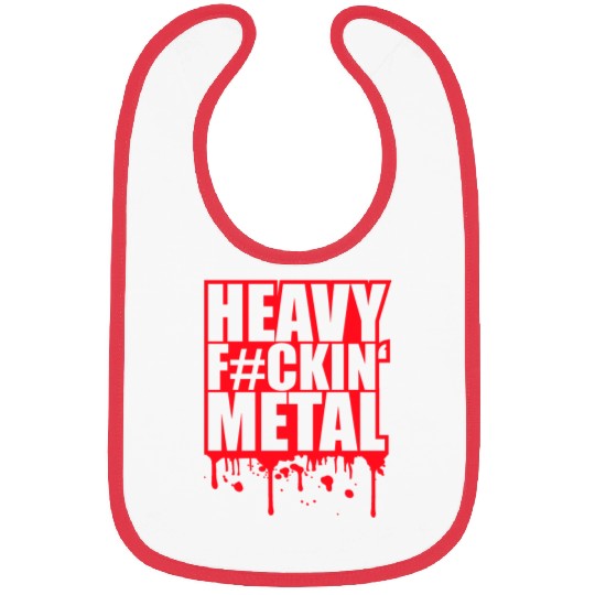 Heavy F#ckin' Metal Hard Rock Music Graffiti Spray Bibs