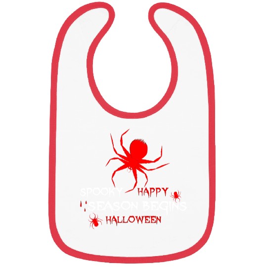 Spooky Spider Halloween Design Bibs