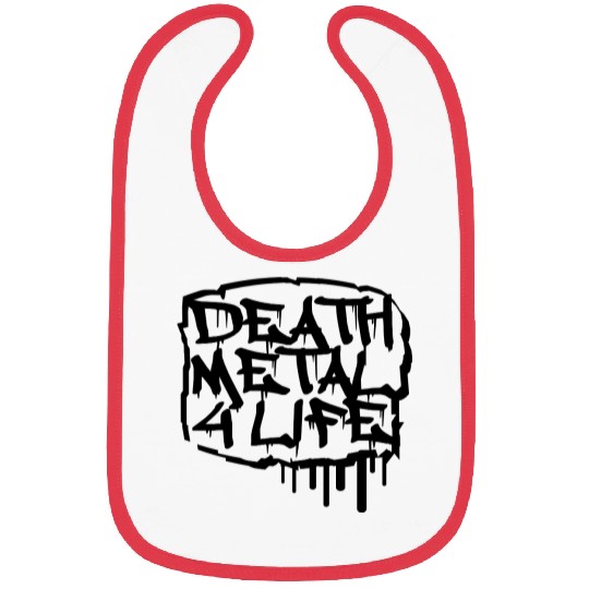 Heavy death metal 4 life hard rock music graffiti Bibs