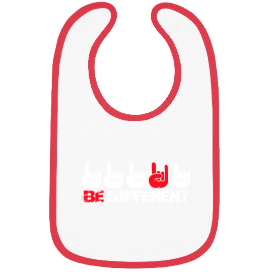 5 Be Different Heavy Metal Hard Rock Hand Gestures Bibs
