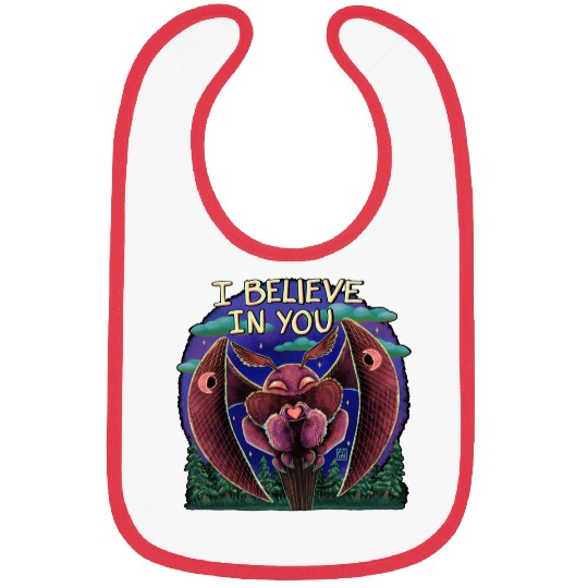 The Mothman Cryptid believe in you cute creature Bibs