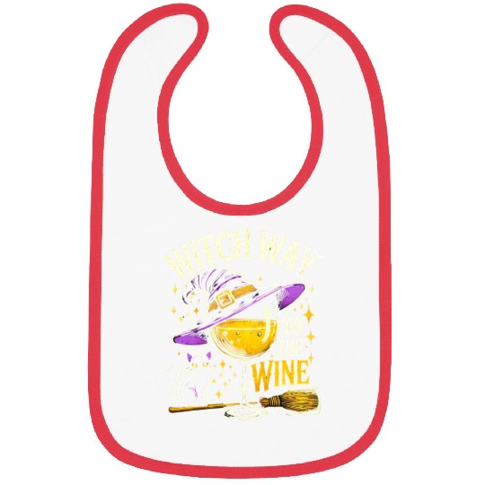 Halloween Witch Hat Wine Glass with Black Cat Bibs
