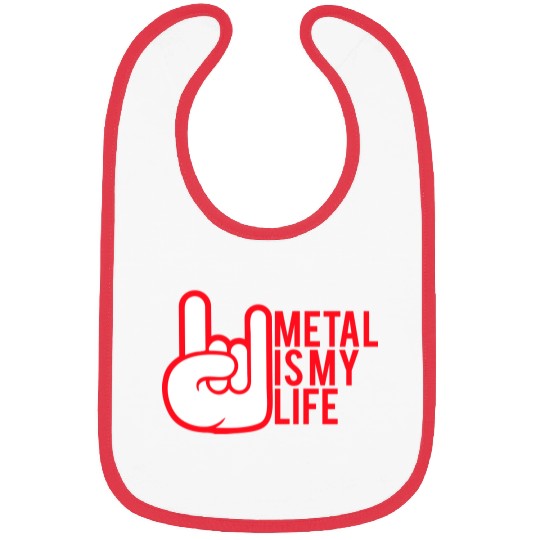 Heavy Metal Is My Life Hard Rock Music Text Quote Bibs