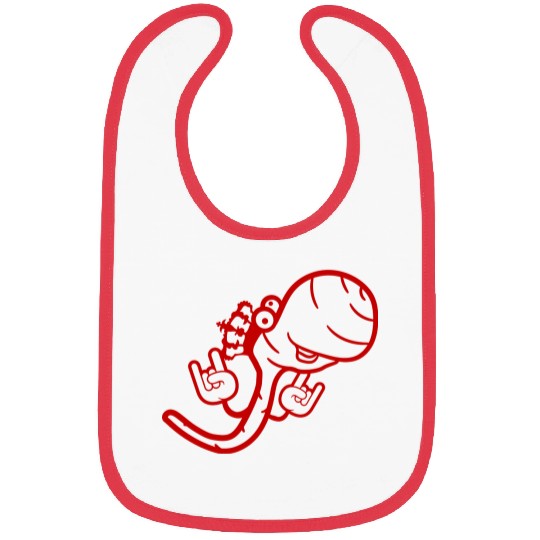 Cute Cool Worm Crown King Party Animal Fun Monster Bibs