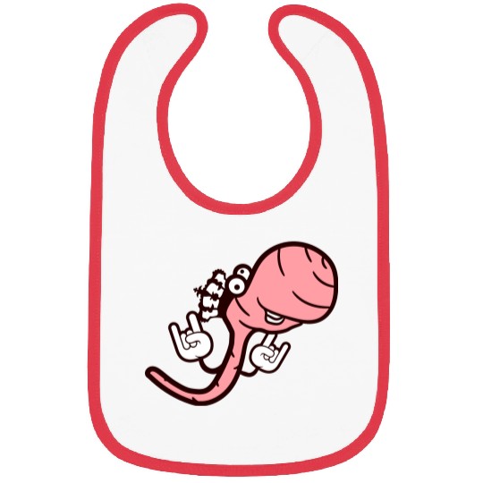 Cute Cool Worm Crown King Party Animal Fun Monster Bibs