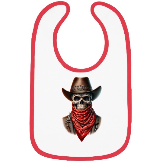 Outlaw Cowboy Skull Bibs