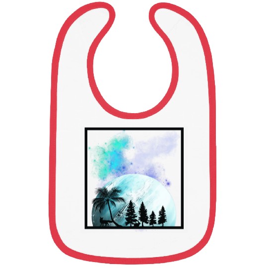 fox and rabbit in forest Bibs