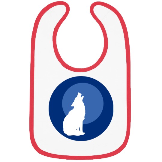 Wolf Moon Nature Vector Bibs