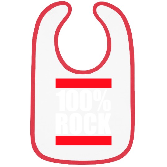 100 % Percent Rock Heavy Metal Music Text Logo Bibs