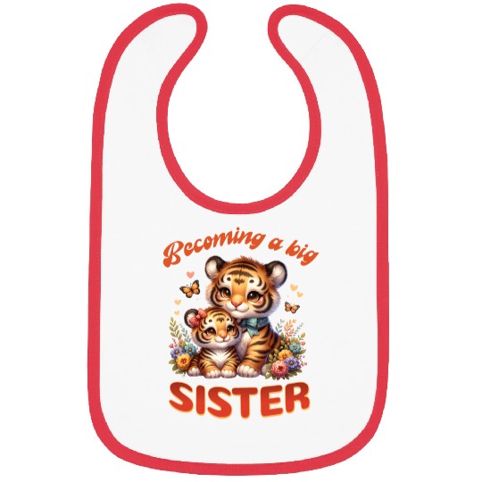 Soon I Will Be A Big Sister Sweet Tigers Bibs