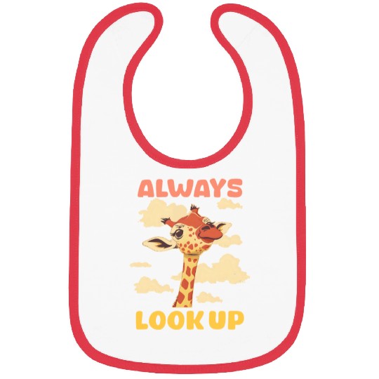 Giraffe Always Look Up Bibs