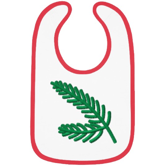 Fir branches embroidered Bibs