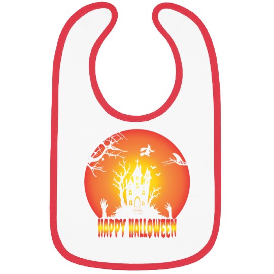 Happy Halloween Vector Typography Graphics Bibs