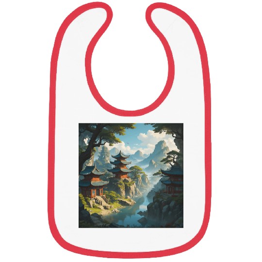 Peaceful Pagoda Bibs