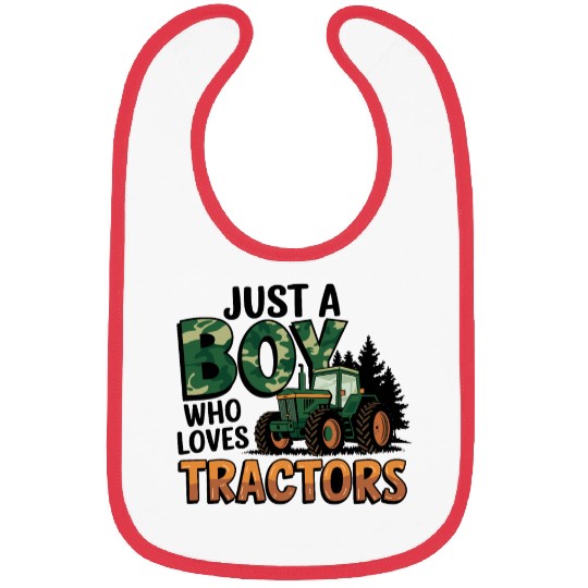 Just a boy who loves tractors Bibs